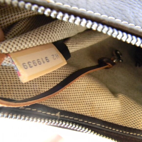 VINTAGE DOONEY & BOURKE BROWN PEBBLE LEATHER LARGE HOBO SHOULDER BAG - Picture 12 of 12